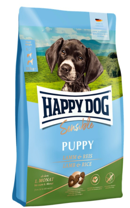 Сухой корм для щенков Happy Dog Sensible Puppy Lamm & Reis (ягненок, рис) (10 кг)
