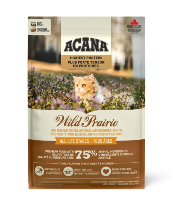 Сухой корм для кошек и котят ACANA WILD PRAIRIE Cat & Kitten (Птица, рыба) (0,34 кг)