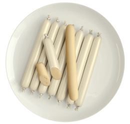 Лакомство для кошек "Деревенские лакомства", колбаски "Докторские" с нежным лососем