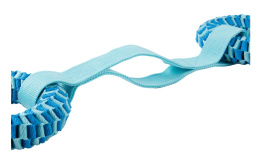 Игрушка-перетяжка для собак Mr.Kranch Плетеное кольцо-спираль двойное на ленте