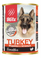 Паштет для собак Blitz Sensitive Dog Pate (индейка, печень) (200 гр.)