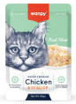 Влажный корм для кошек Wanpy Cat (кусочки курицы, гребешки) (85 гр)