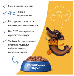 Пауч Мнямс мясное рагу с индейкой и овощами для щенков "Максимум вкуса"