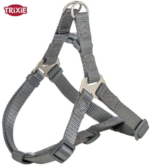 Шлея для собак TRIXIE Premium One Touch harness (графит) (XS-S, 30-40см/10мм)