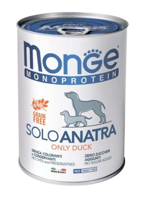 Паштет для собак Monge Dog Monoprotein Adult Duck (утка) (150 гр.)