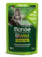 Влажный корм для кошек Monge Cat BWild Sterilised Grain Free (кабан, овощи) (85 гр.)
