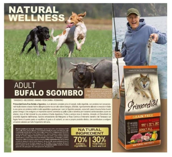 Сухой корм для собак Primordial Dog Adult (буйвол, скумбрия) (20 кг)