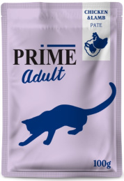 Влажный корм для кошек PRIME Паштет Adult Cat (курица, ягненок)