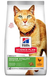 Сухой корм для пожилых кошек старше 7 лет Hill's Science Plan Senior Vitality (курица и рис)