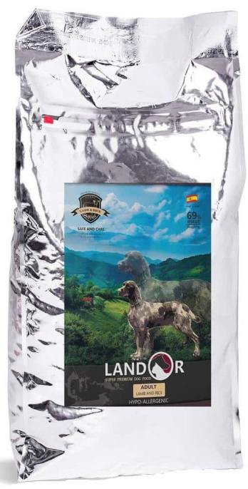 Сухой корм для собак LANDOR Adult Dog All Breed (ягненок, рис) (1 кг)