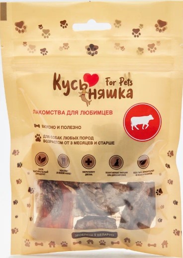 Лакомство для собак Кусьняшка Микс (легкое говяжье, становая жила) (30 гр.)