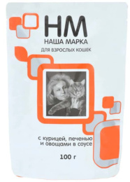 Влажный корм для кошек Наша Марка (курица, печень и овощи)