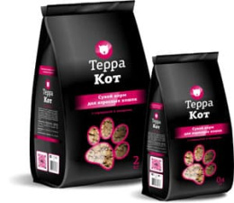 Сухой корм для кошек Терра Кот (говядина и овощи) 10 кг