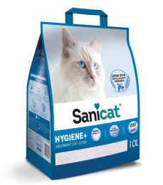 Наполнитель минеральный Sanicat Hygiene + White (без запаха)