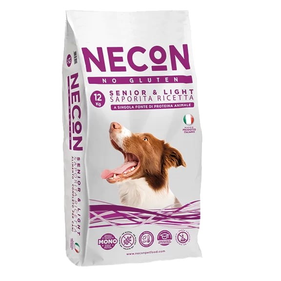 Сухой корм для собак Necon Delicious Senior & Light (свинина, рис) (3 кг)