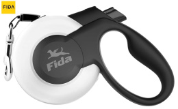 Поводок-рулетка для собак Fida Mars (лента), белая