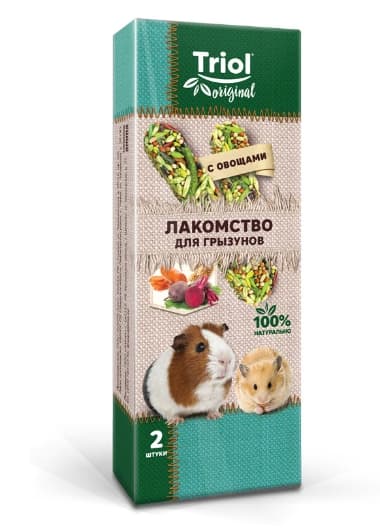 Лакомство для грызунов с овощами Triol Original  (уп. 2 шт)