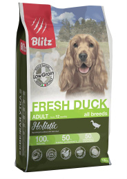 Сухой корм для собак Blitz Holistic Adult Dog All Breeds (утка)