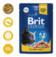 Влажный корм для кошек Brit Premium (лосось и форель) (85 гр.)