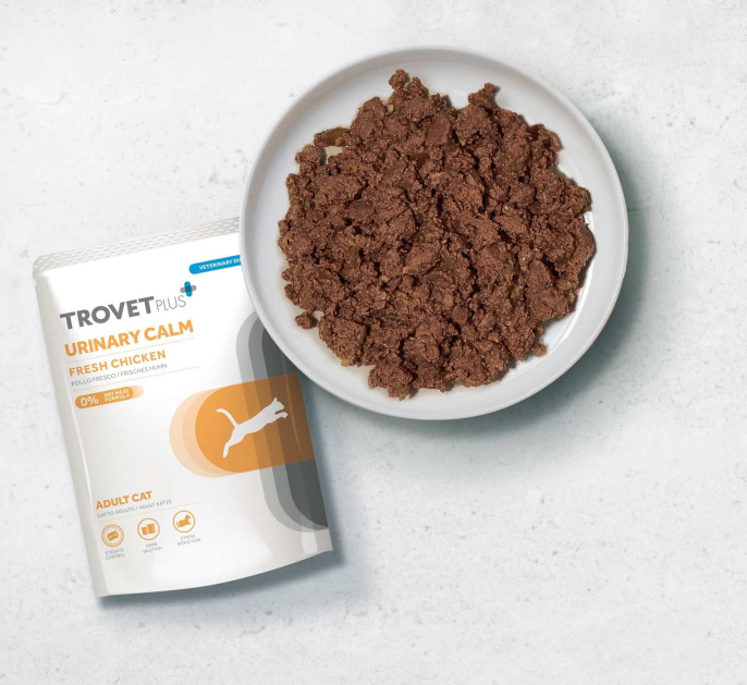 Влажный корм для кошек Trovet Plus TP Pouch Cat Urinary Calm Fresh Chicken (85 гр.)