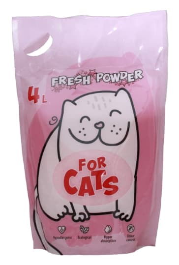 FOR CATS Наполнитель силикагелевый Fresh Powder (звездная пыль) (4 л)