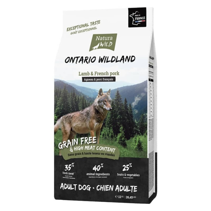 Сухой корм для собак Natura Wild DOG Ontario Wildland (ягненок, свинина) (12 кг)