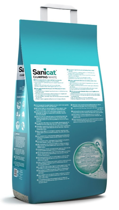 Наполнитель бентонитовый Sanicat Clumping White Cotton Fresh (аромат хлопка) (10 л)