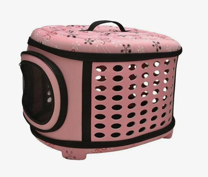 Складная сумка-переноска для кошек и собак мелких пород Papa&Mama Pet (L, 45смх34смх32 см)