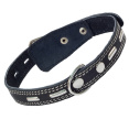 Ошейник кожаный двойной c украшением Gamma 25х580 мм (58 х 2.5 см)