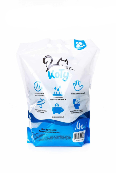 КОТУ Силикагелевый наполнитель (без запаха) (4 л.(1,5 кг))
