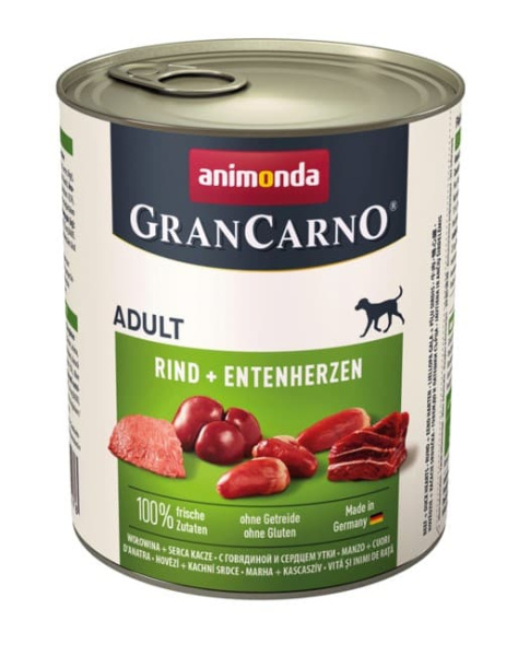 Консервы для собак Animonda Gran Carno Fleisch Adult (говядина, сердце утки) (400 гр.)