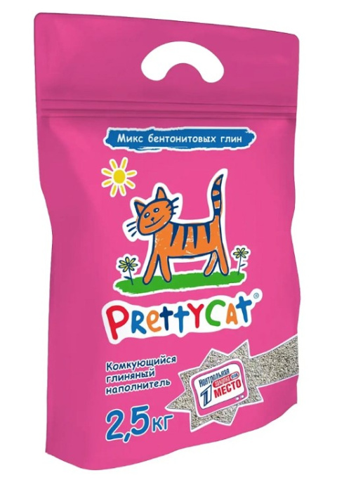 Наполнитель PrettyCat комкующийся бентонитовый Euro Mix (2.5 кг)