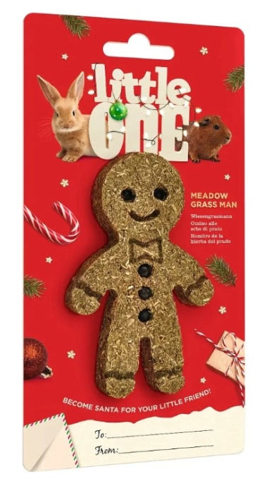 Новогоднее лакомство-игрушка для грызунов Little One Человечек из луговых трав (55 гр.)