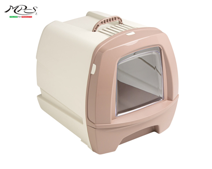 Закрытый кошачий туалет с выдвижным поддоном BOLLY (50x40x42h см)