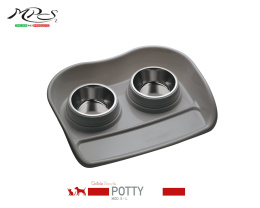 Поддон с двумя мисками для животных POTTY