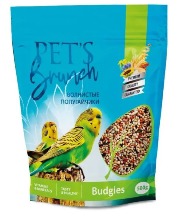Сухой корм для волнистых попугаев Pet's Brunch (500 гр.)