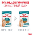 Влажный корм для пожилых кошек Royal Canin Ageing 11+ (кусочки в соусе) (85гр.х12 шт)