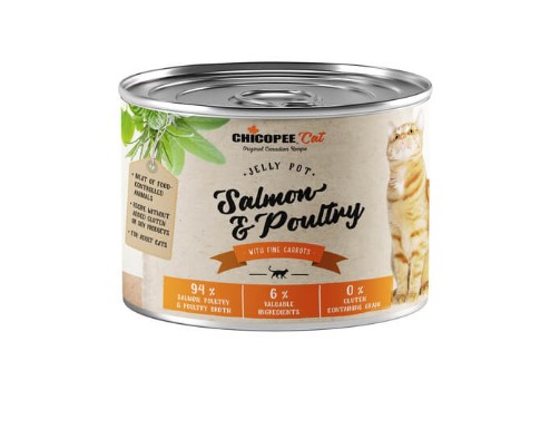 Консервы для кошек Chicopee Adult Cat (лосось, домашняя птица) (195 гр.)