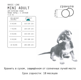 Сухой корм для собак мелких пород AJO Basic Line Mini Adult Dog