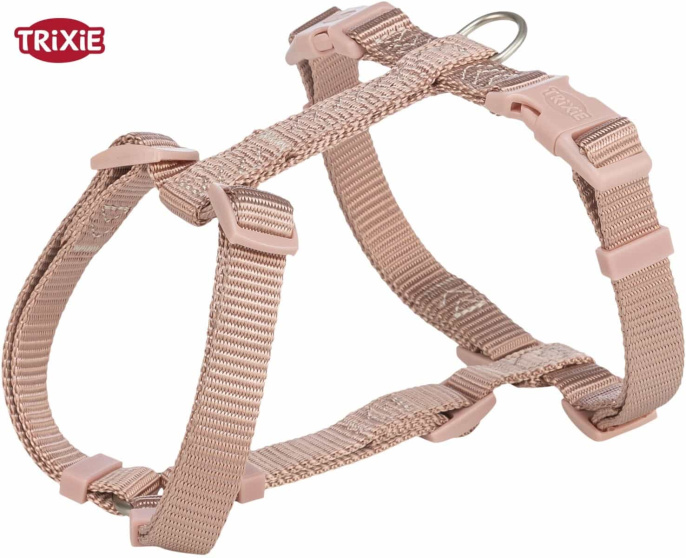 Шлея для собак TRIXIE Premium H-harness (пудровый) (XXS-XS 20-32 см/10 мм)