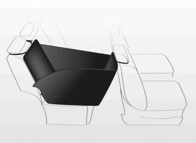 TRIXIE Подстилка на сидение автомобиля для собак 0,5 x 1,45 м, серый