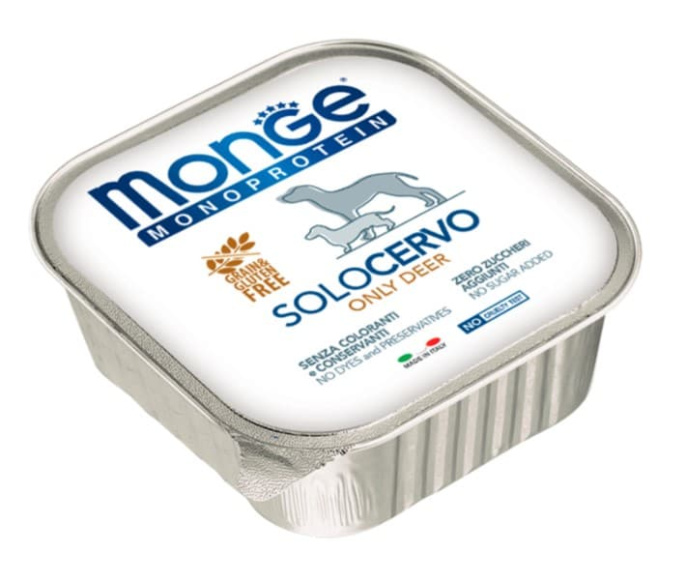 Паштет для собак Monge Dog Monoprotein Adult Deer (оленина) (150 гр.)