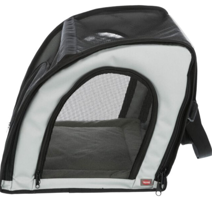 TRIXIE Сумка-подстилка автомобильная для собак 44 х 37 х 40 см, серая/черная