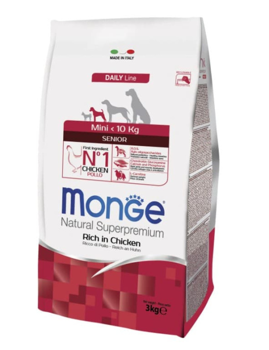 Сухой корм для собак Monge Dog Daily Line Mini Senior (курица) (3 кг)