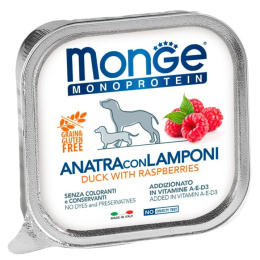 Паштет для собак Monge Natural Monoprotein Dog Adult (утка, малина)