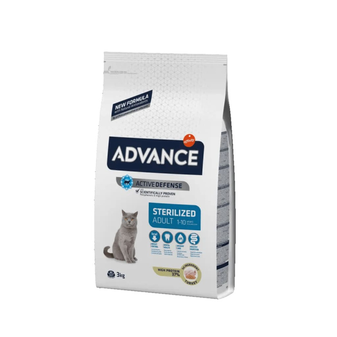 Сухой корм для кошек Advance Adult Cat Sterilized 1-10 лет (индейка) (3 кг)