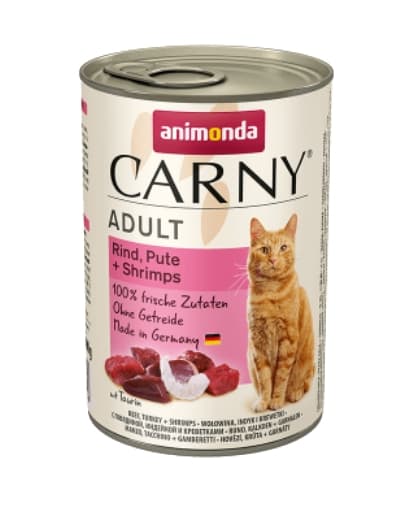Консервы для кошек Animonda CARNY Adult (говядина, индейка, креветки) (400 гр.)