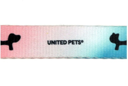 Поводок для собак United Pets Complete me розово-голубой тай-дай