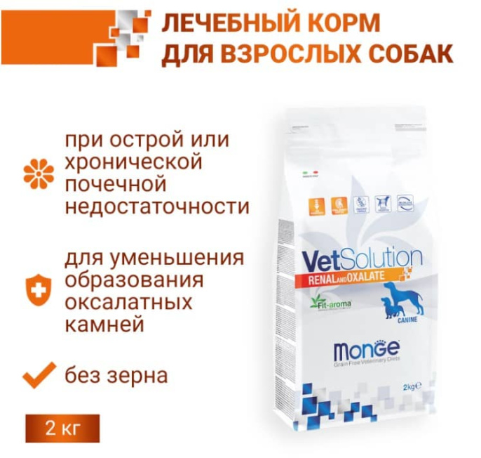Сухой корм для собак Monge VetSolution Renal Dog (2 кг)