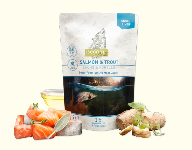 Влажный корм для собак Isegrim Roots Adult River (лосось и форель)